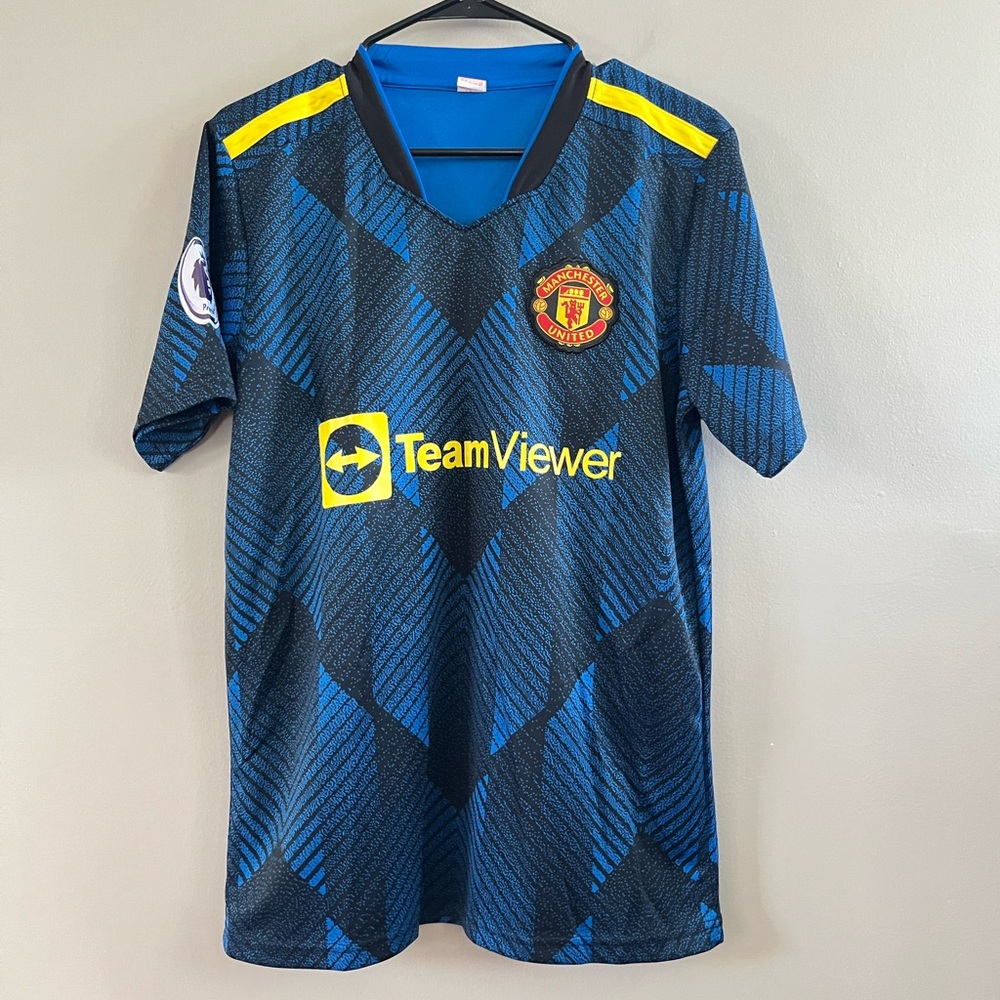 Manchester United Jersey Shirt 7‎ Blue Black - TeamViewer Medium